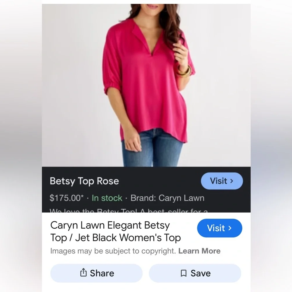 Caryn Lawn Elegant Betsy Top in Fuschia- worn once. 175 retail